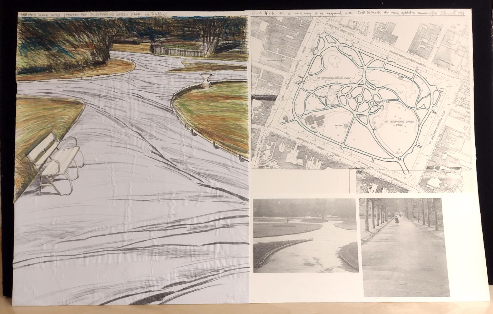 CHRISTO AND JEANNE-CLAUDE, VERPACKTE WEGE, 1983 - MIXED MEDIA - Print by Christo and Jeanne-Claude