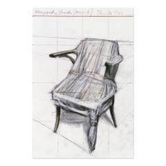Christo und Jeanne-Claude, umwickelter Stuhl (Project), signierter Druck, Konzeptuelle Kunst