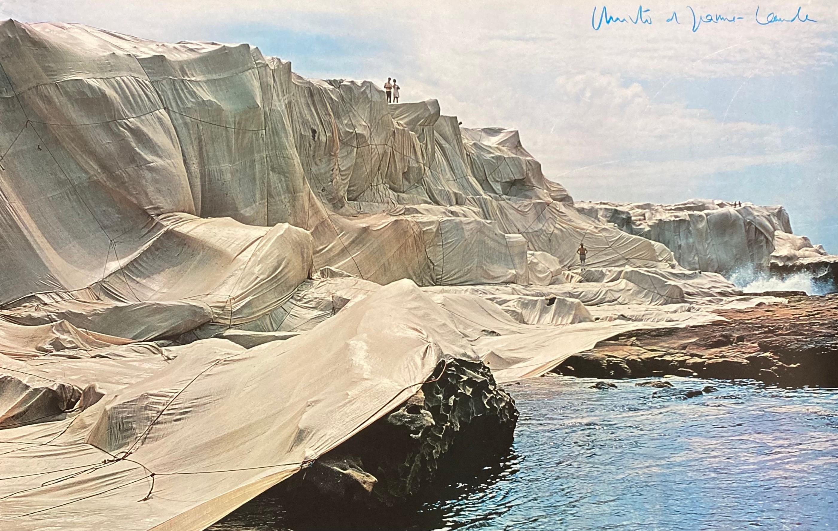 Christo and Jeanne-Claude Landscape Print - Christo and Jeanne Claude 'Wrapped Coast' Little Bay, Australia Signed Print