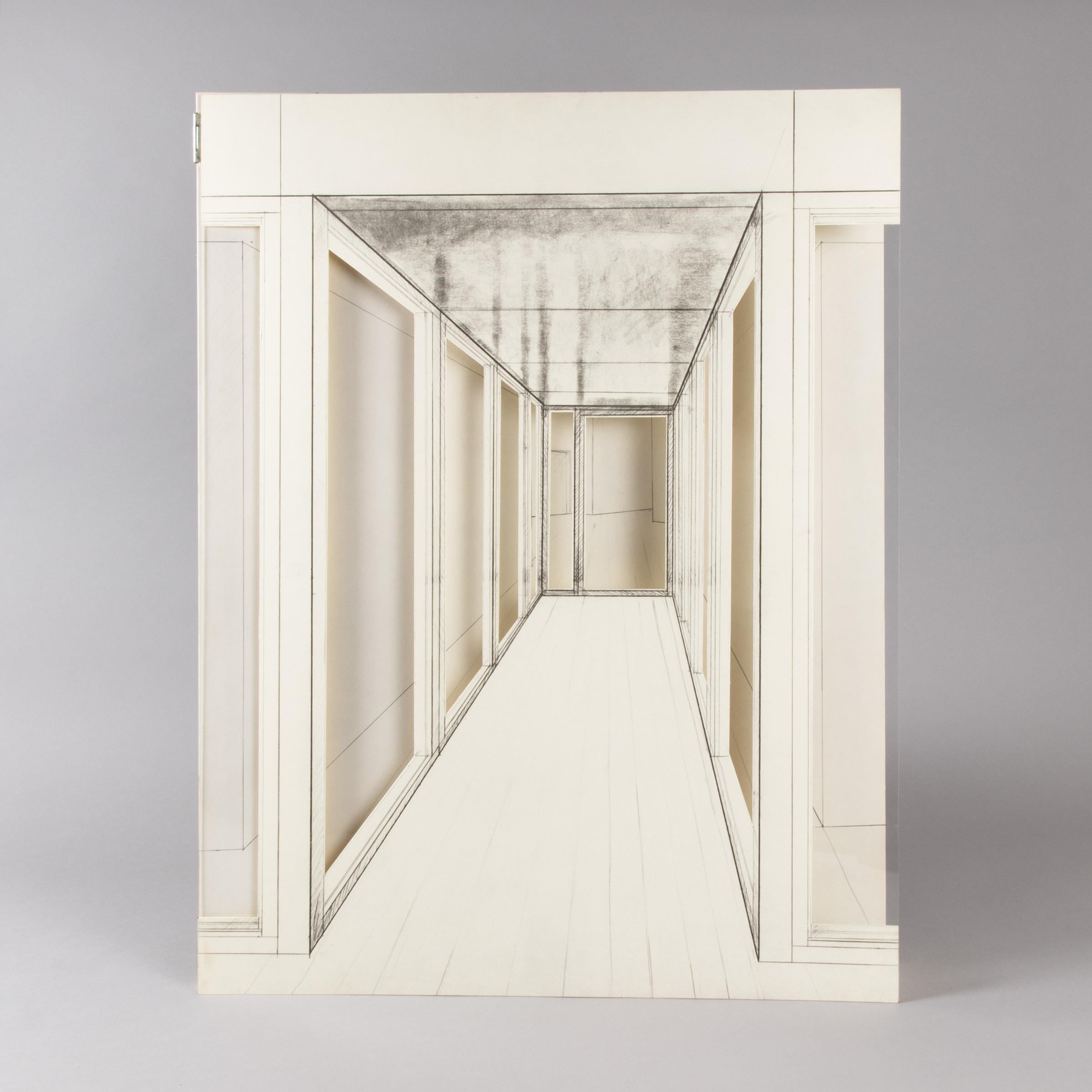 Christo, Corridor Store Front (documenta Foundation) – Zweiteiliger Siebdruck (Braun), Figurative Print, von Christo and Jeanne-Claude