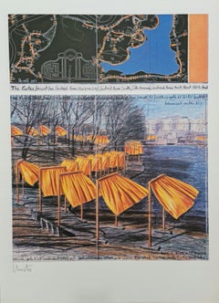Christo, "Proyecto para las Puertas VIII", Litografía, 2003