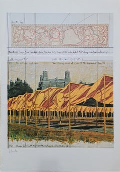 Christo, "El collage de las puertas", litografía, 1990
