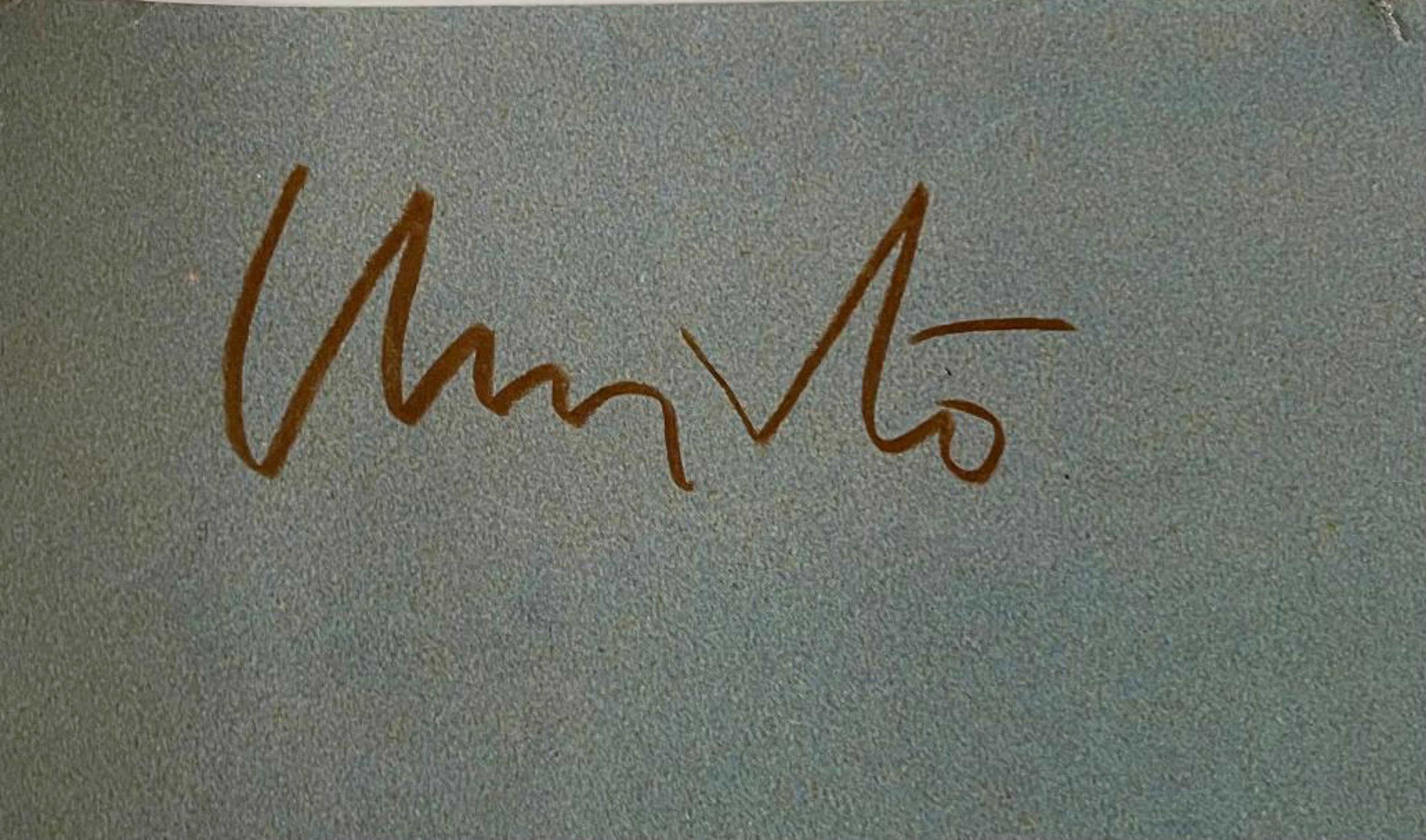 Affiche du Pont Neuf, Paris enveloppée (signée à la main par Christo) - Contemporain Print par Christo and Jeanne-Claude