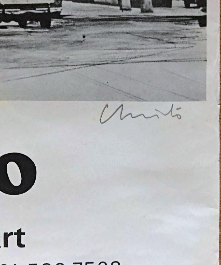 Rare 1970s European print, Annely Juda Gallery, London (HAND SIGNED by Christo) - Print by Christo and Jeanne-Claude