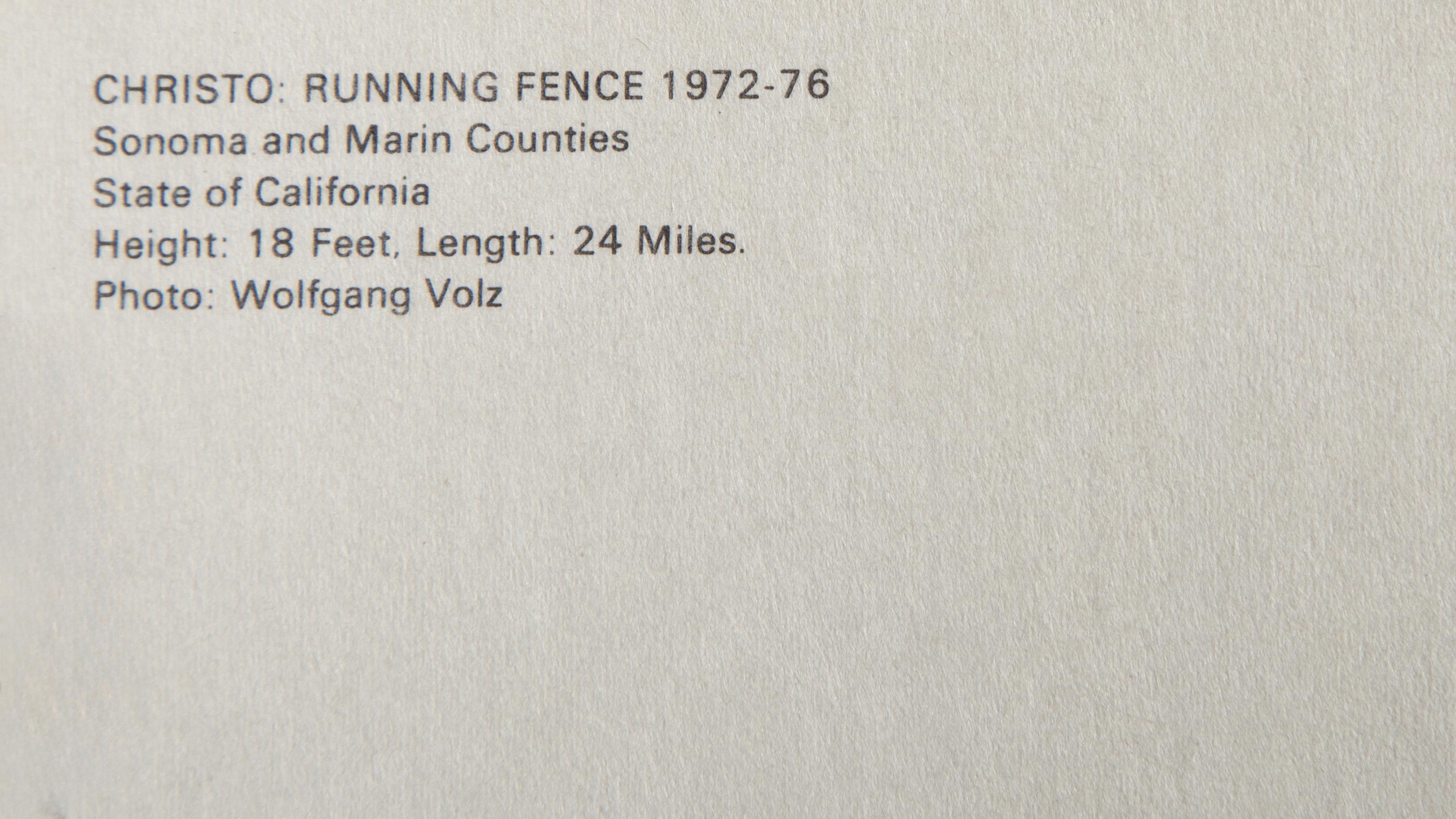 Postal de la valla corredera, Postal firmada por Christo and Jeanne-Claude en venta 1