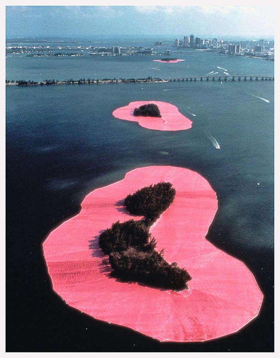Christo and Jeanne-Claude
Surrounded Islands, 1980 - 83, 2009
Medium: 7-part leporello, digital pigment print (Ditone) on 260 g Hahnemühle Baryta paper
Dimensions: 32 x 175 cm (12½ x 69 in)
Edition of 75: Hand signed and numbered
Condition: Mint