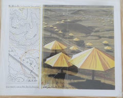 The Ambrellas by Christo Process in California and Japan Lithograph