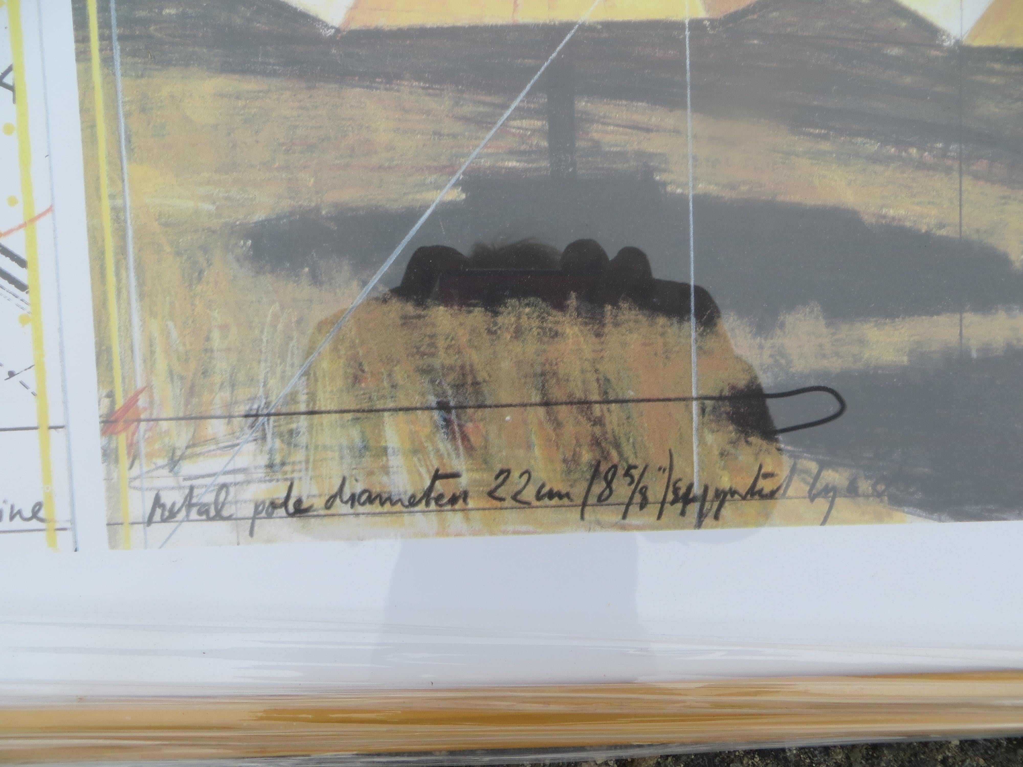 The Ambrellas by Christo Process in California and Japan Lithograph 2