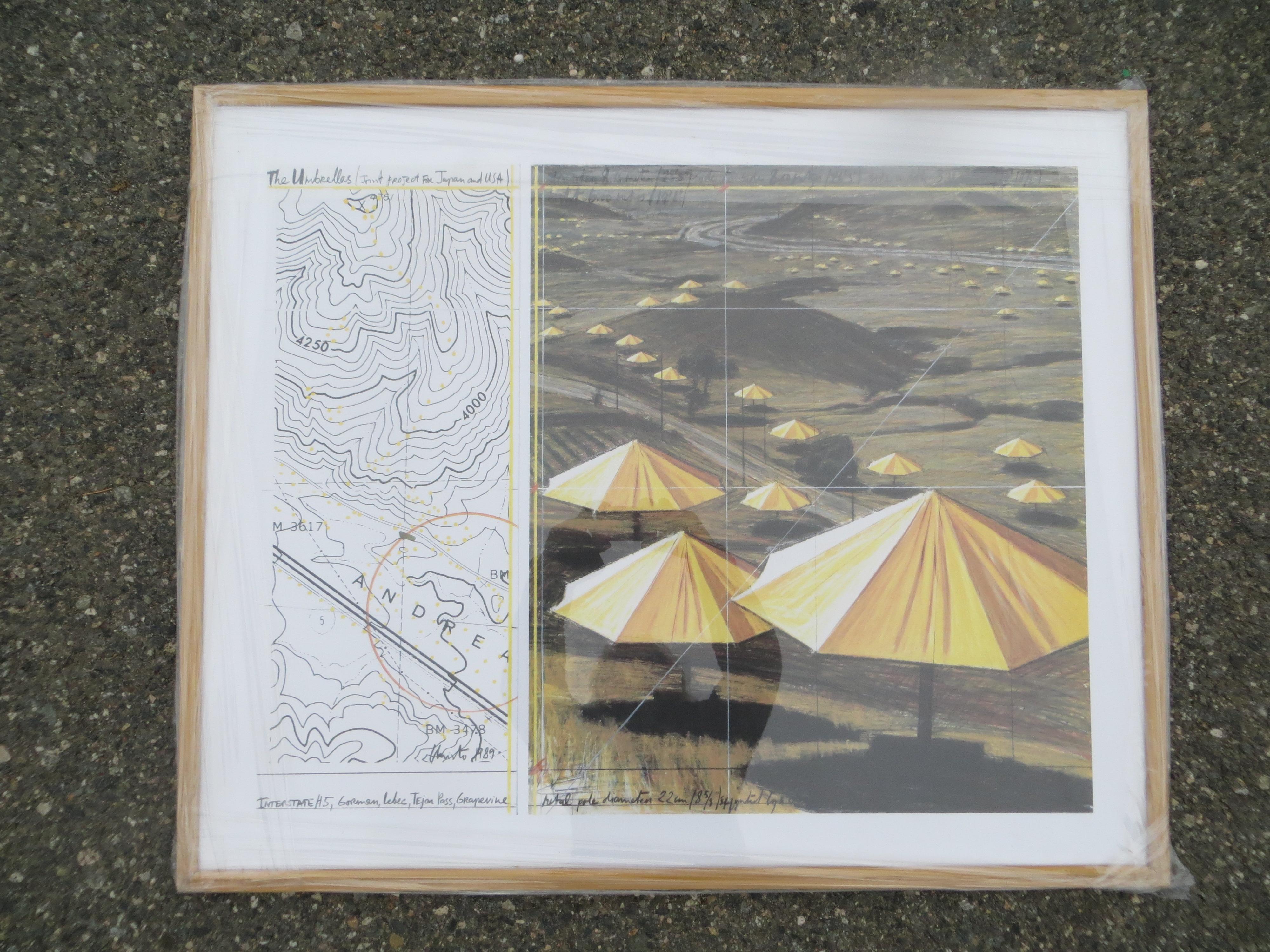 The Ambrellas by Christo Process in California and Japan Lithograph 3