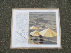 Vintage The Ambrellas by Christo Process in California and Japan Lithograph 