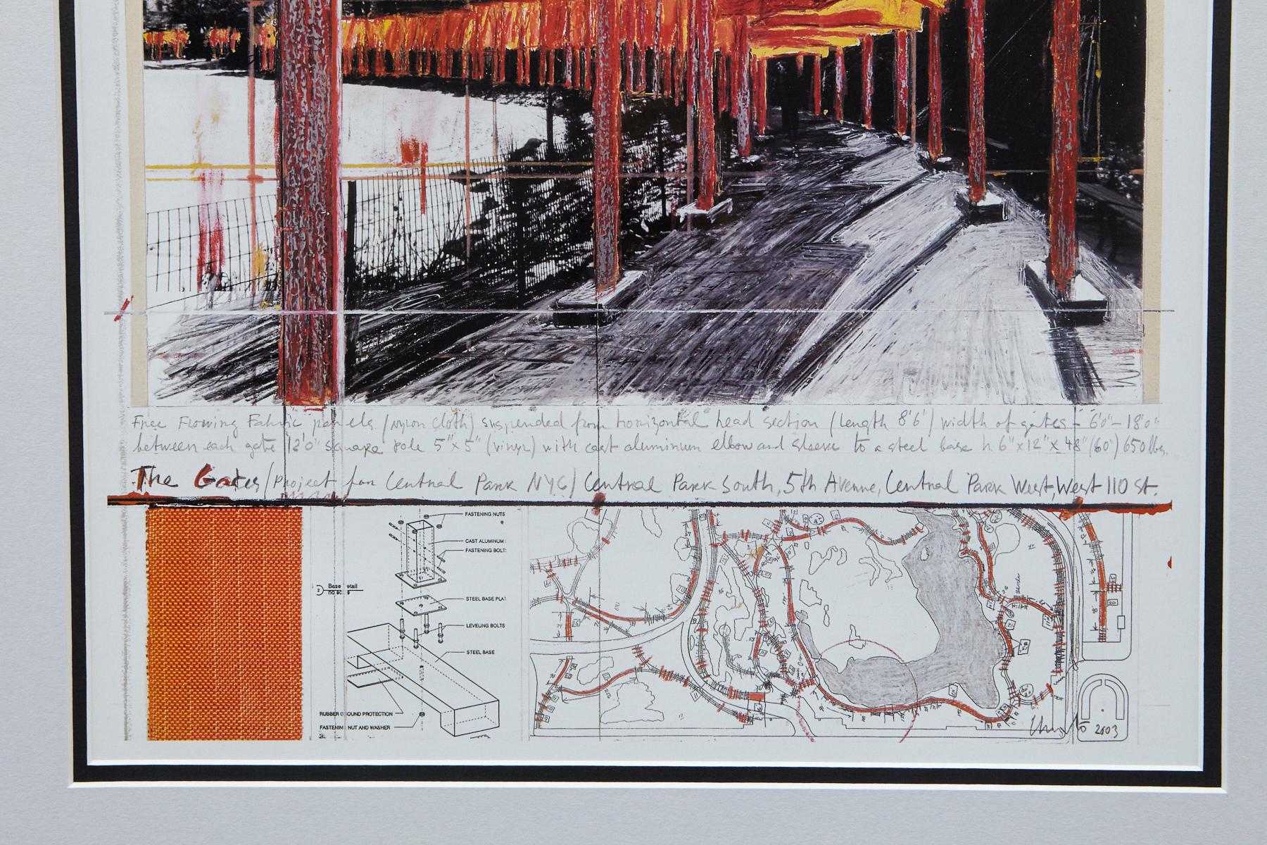 The Gates, Central Park, New York, 1979 - 2005 - Gris Landscape Print par Christo and Jeanne-Claude