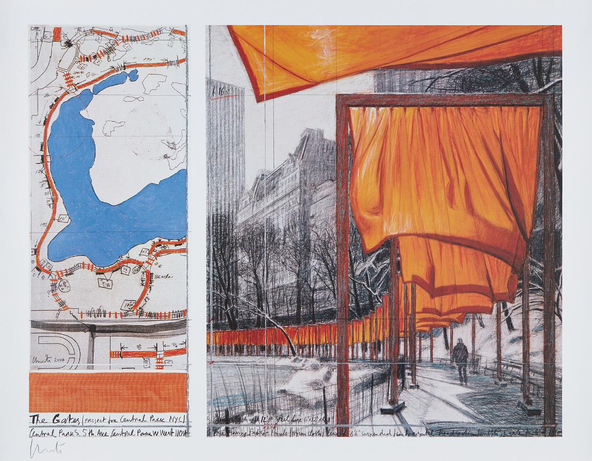 Abstract Sculpture Christo and Jeanne-Claude - The Gates (e), projet pour Central Park