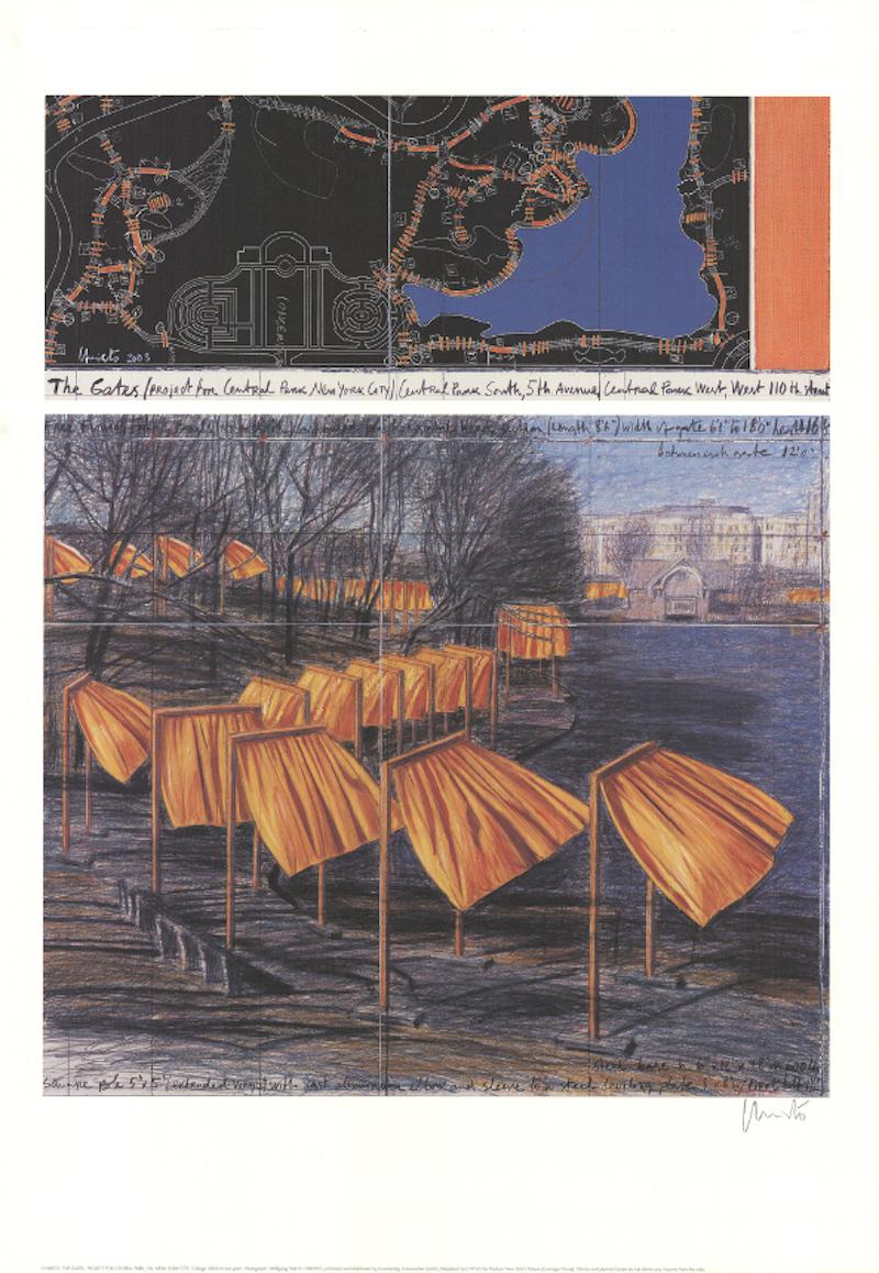 The Gates (m), from the Project for Central Park - Print by Christo and Jeanne-Claude