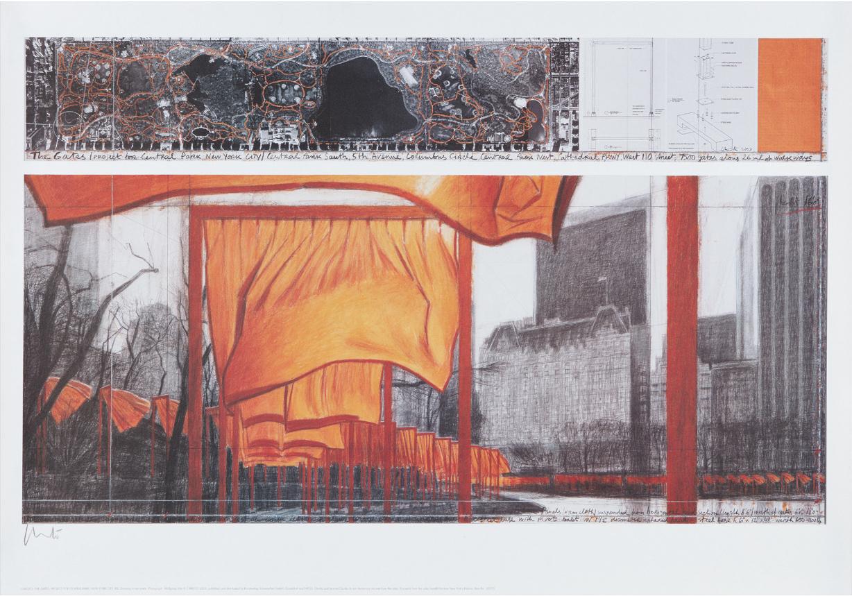 The Gates (p), from the Project for Central Park, Christo and Jeanne-Claude
