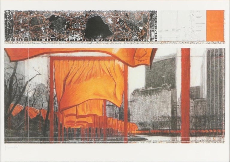 Christo and Jeanne-Claude Landscape Print - The Gates Project for Central Park, New York (18370)