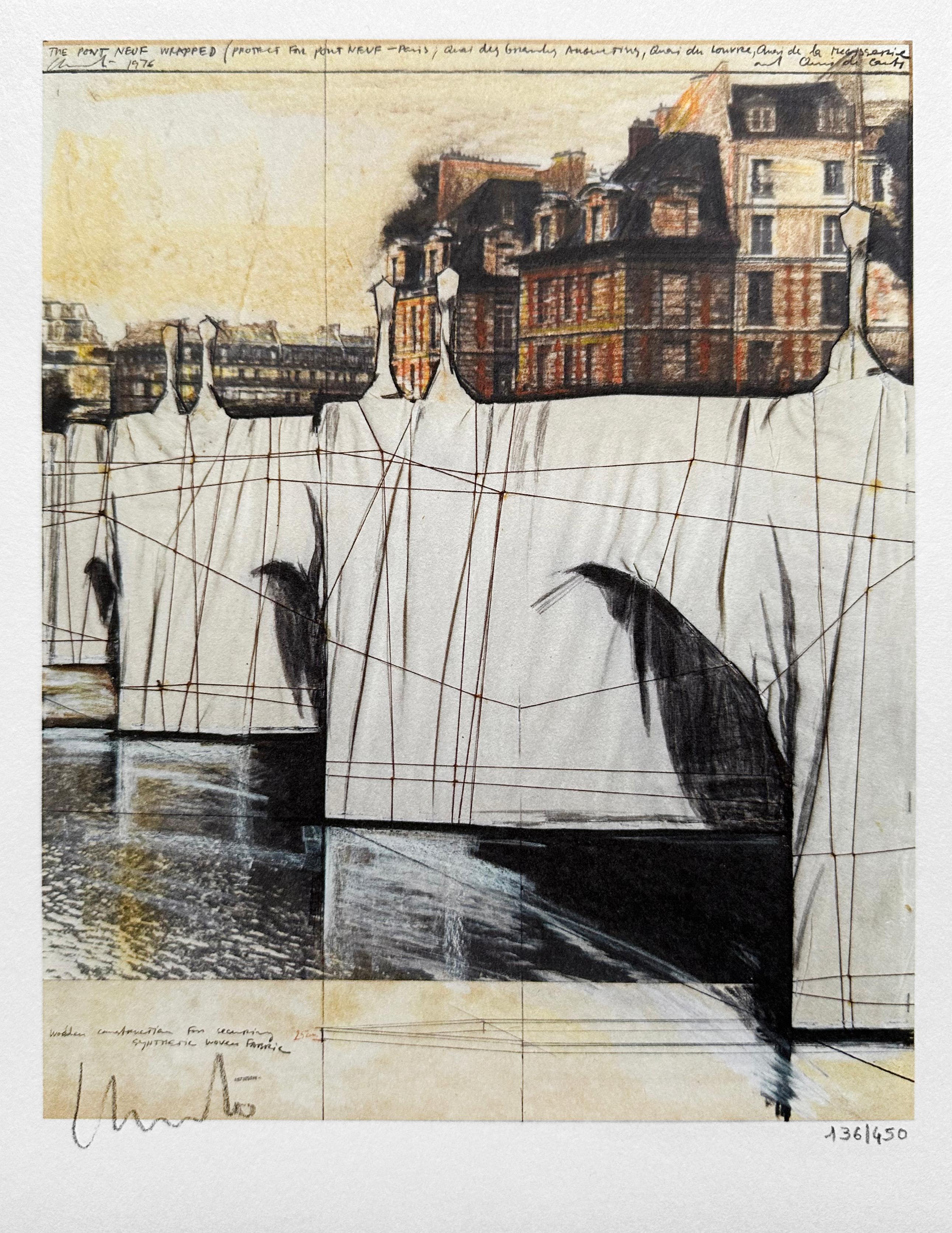 Christo and Jeanne-Claude Landscape Print - The Pont Neuf Wrapped