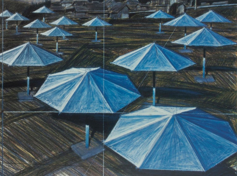 Christo and JeanneClaude The Umbrellas (Blue) at 1stDibs