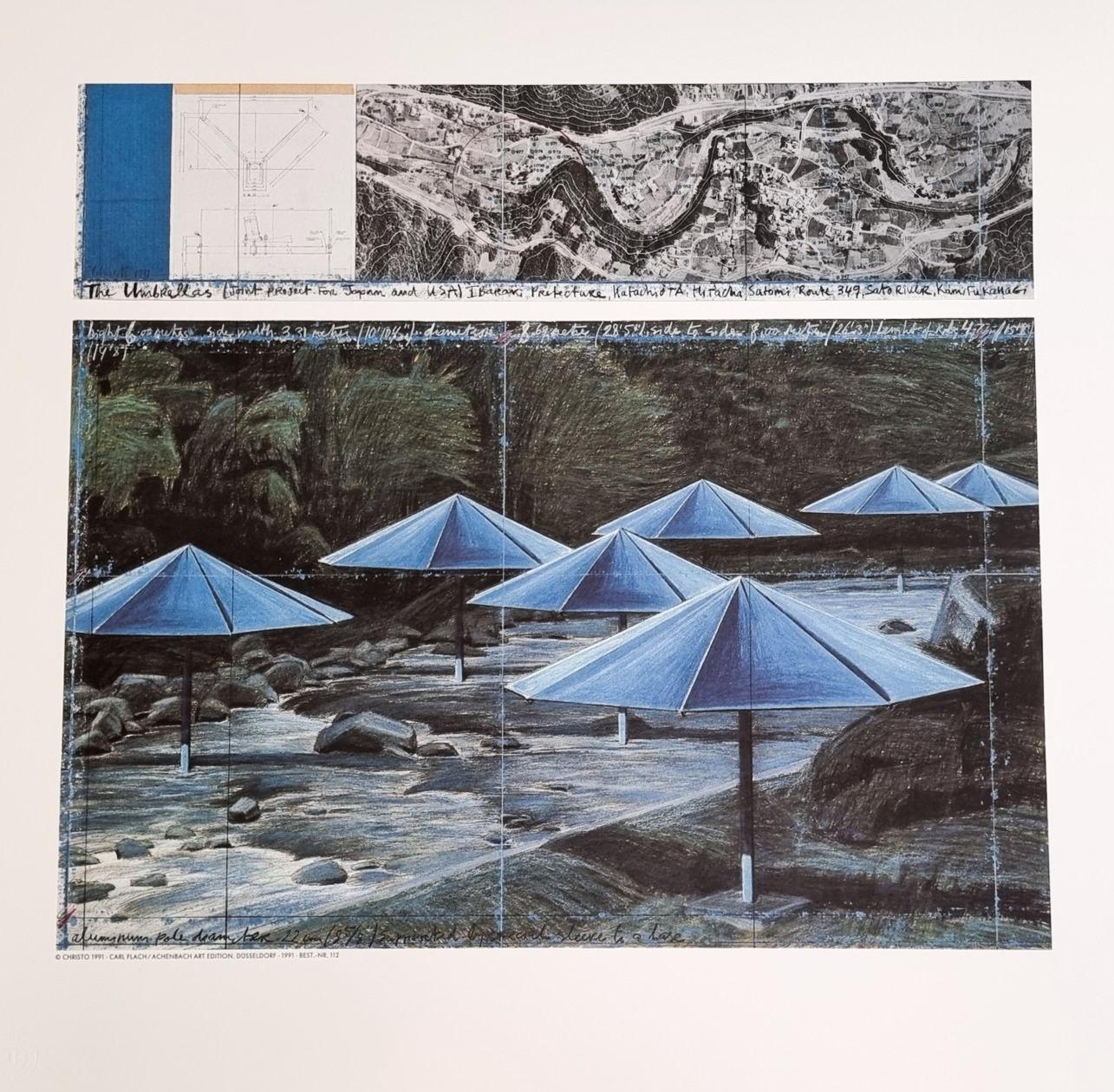 Christo and JeanneClaude The Umbrellas (Blue) at 1stDibs