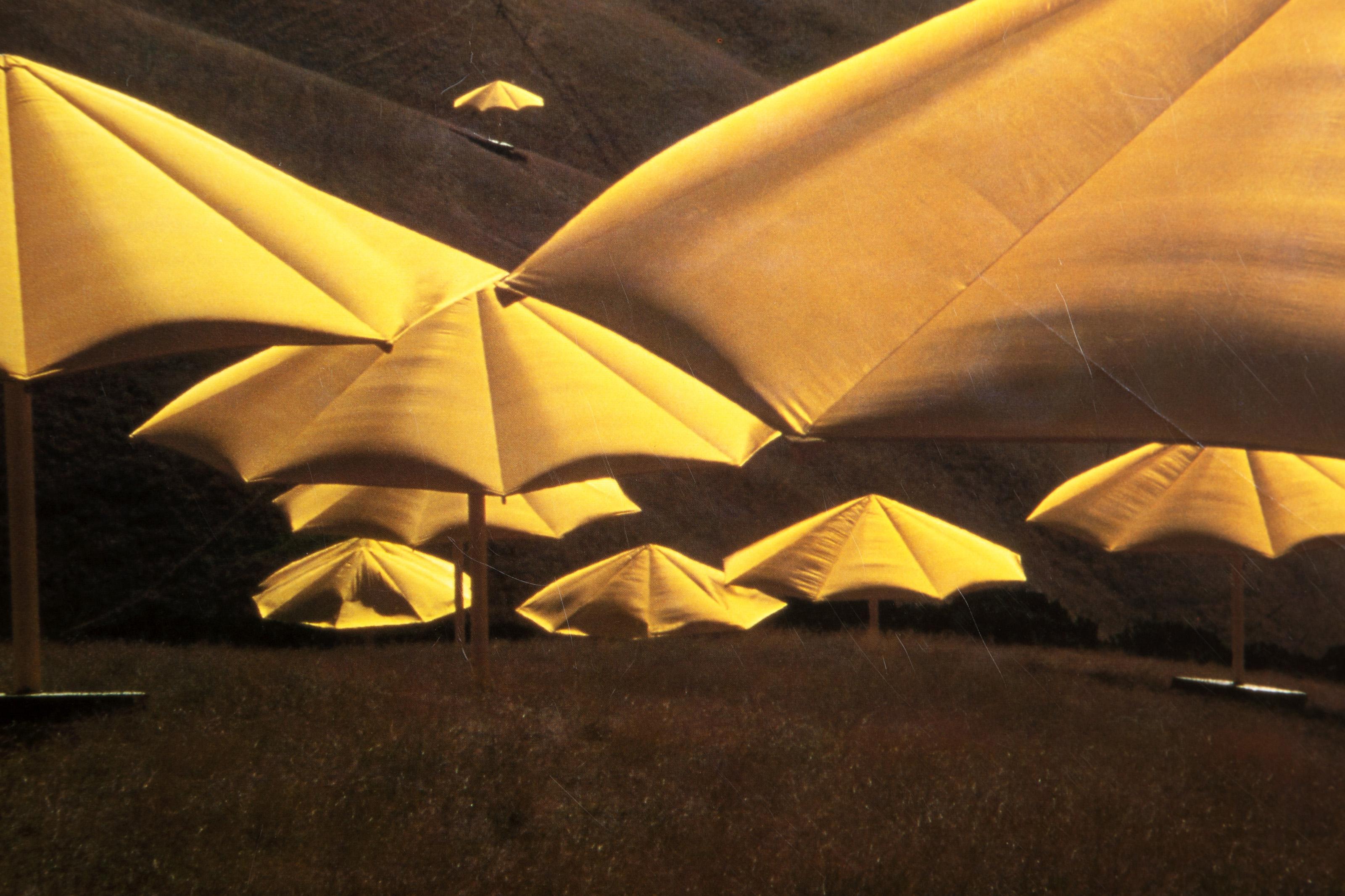 The Umbrellas, Poster, signed in marker by Christo and Jeanne-Claude For Sale 1