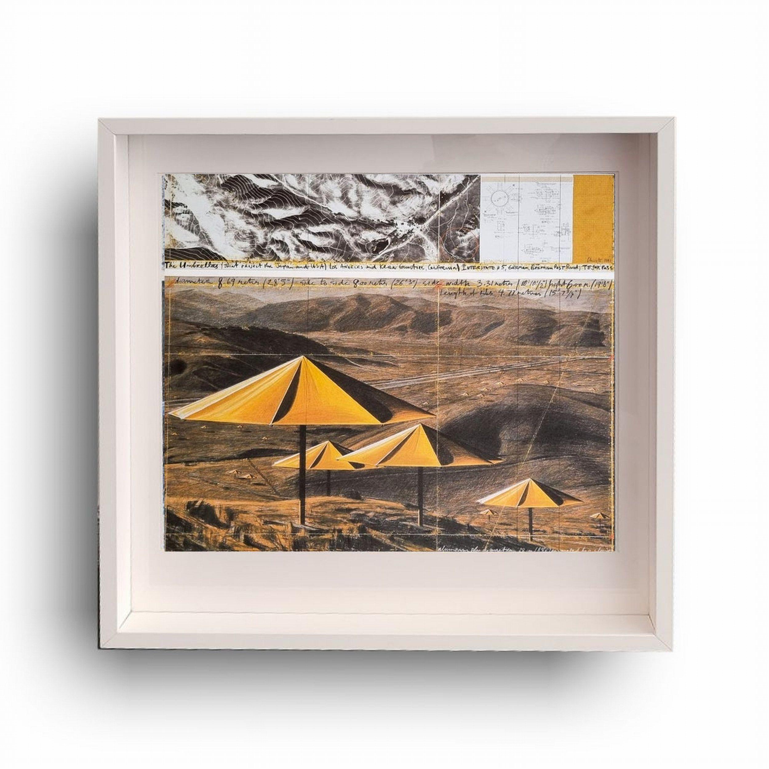 Gli Ombrelli (Giallo) (FRAMMATO - NERO O BIANCO - SCEGLI TU - SPEDIZIONE GRATUITA)