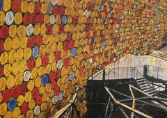 The Wall, Conceptual Poster by Christo and Jeanne-Claude