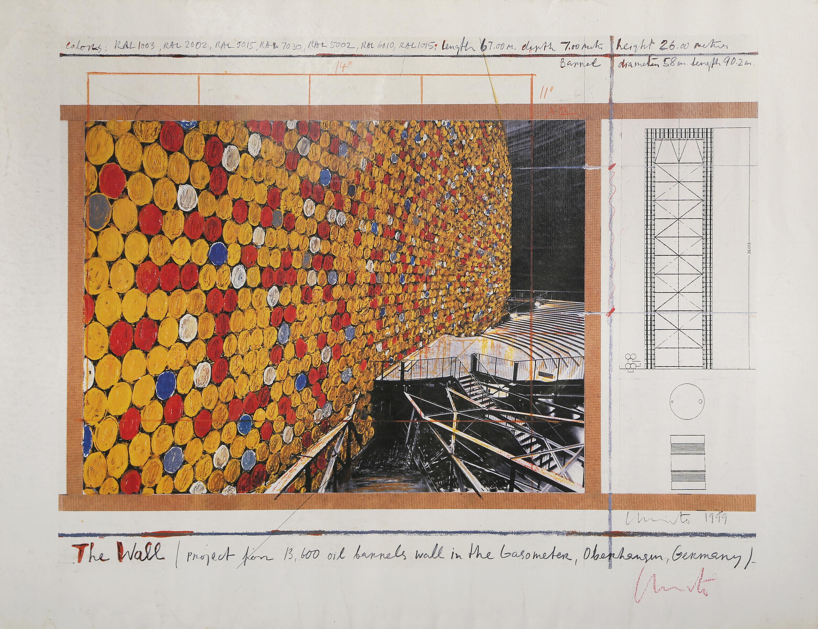 Konzeptuelles Poster „Die Wand“, Christo und Jeanne-Claude