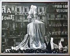 Monumento avvolto a Vittorio Emanuel II, stampa alla gelatina d'argento firmata HC, incorniciata
