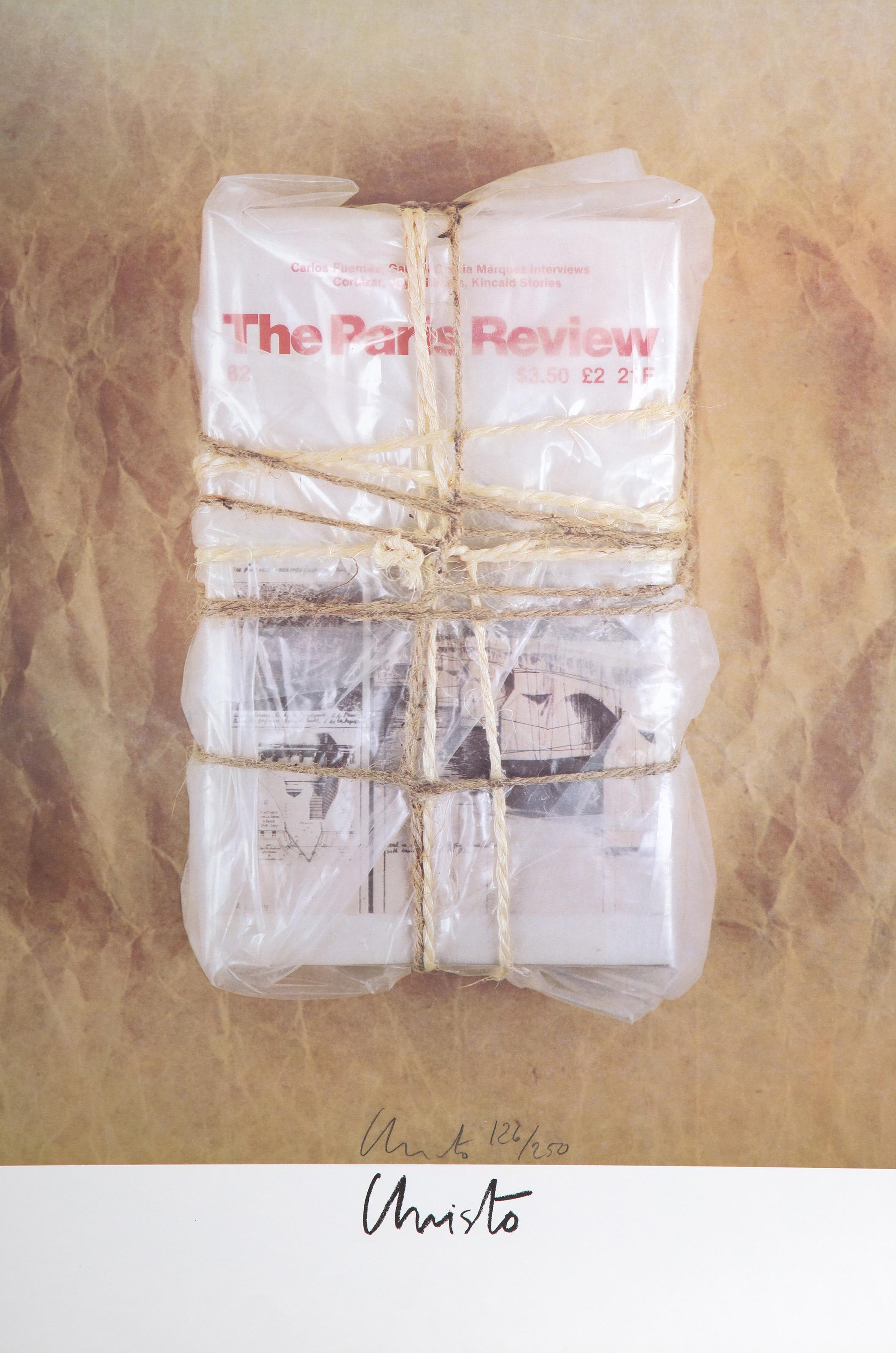 Wrapped Paris Review, Offset Contemporary Lithograph by Christo & Jeanne-Claude - Print by Christo and Jeanne-Claude