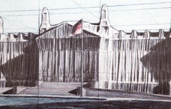Wrapped Reichstag, Contemporary Lithograph by Christo and Jeanne-Claude