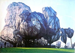 Póster Árboles envueltos, Suiza (Firmado a mano por Christo and Jeanne-Claude)