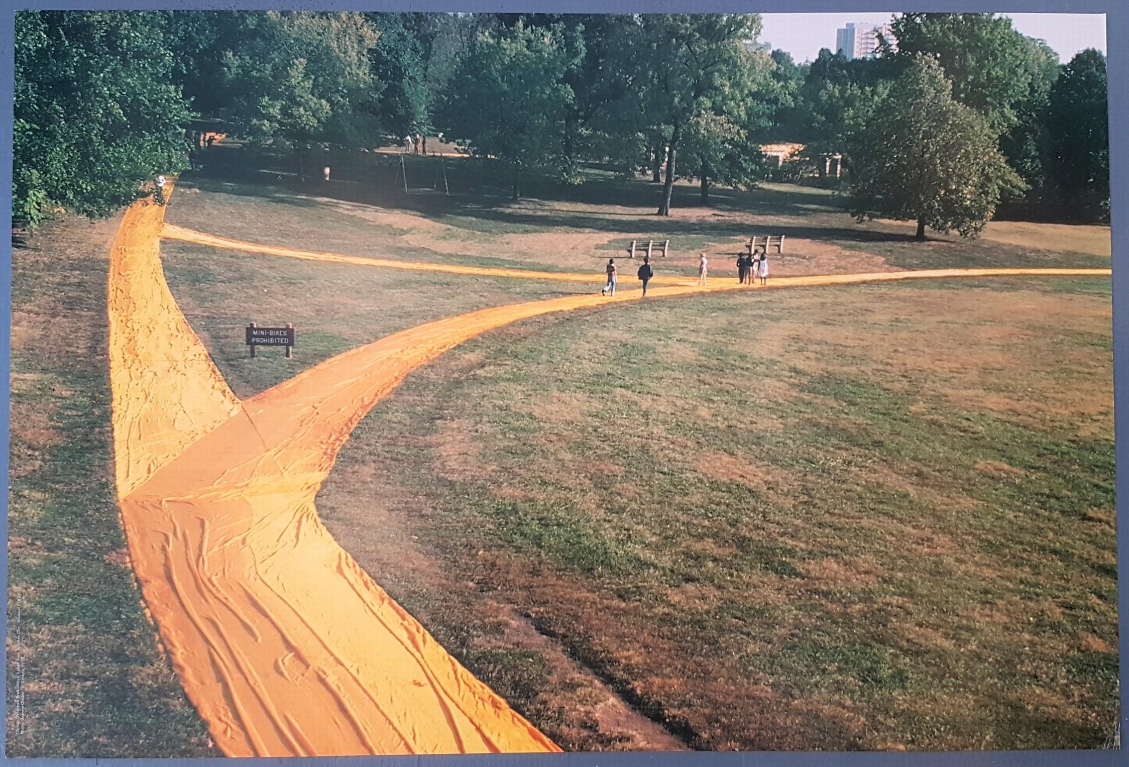 Wrapped Walk Ways, Loose Park, Kansas City (large-scale, site-specific install) - Print by Christo and Jeanne-Claude