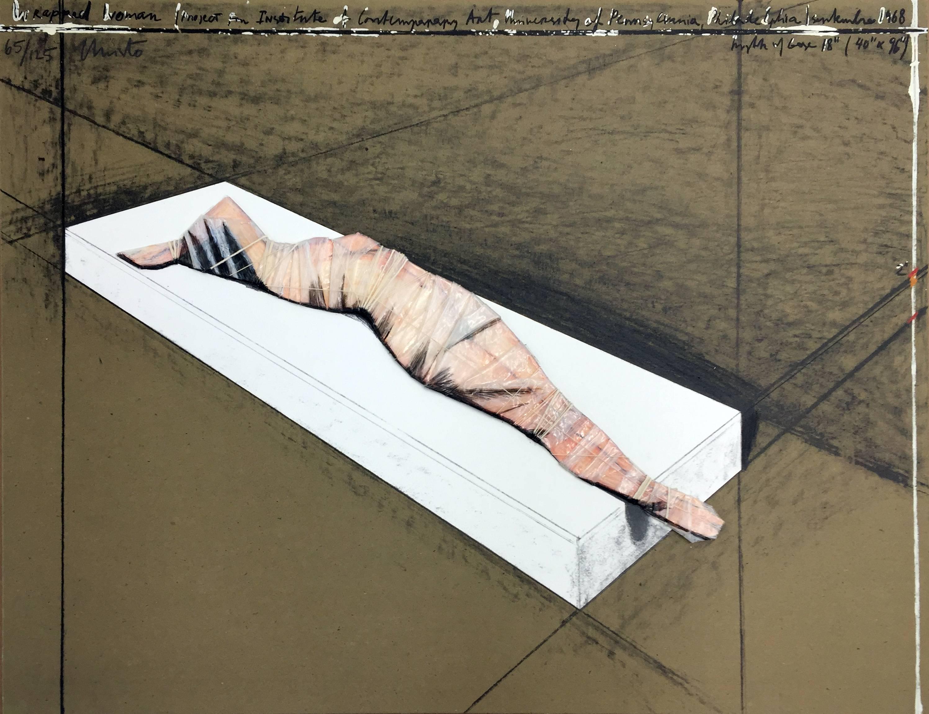 Christo and Jeanne-Claude Figurative Print - Wrapped Woman