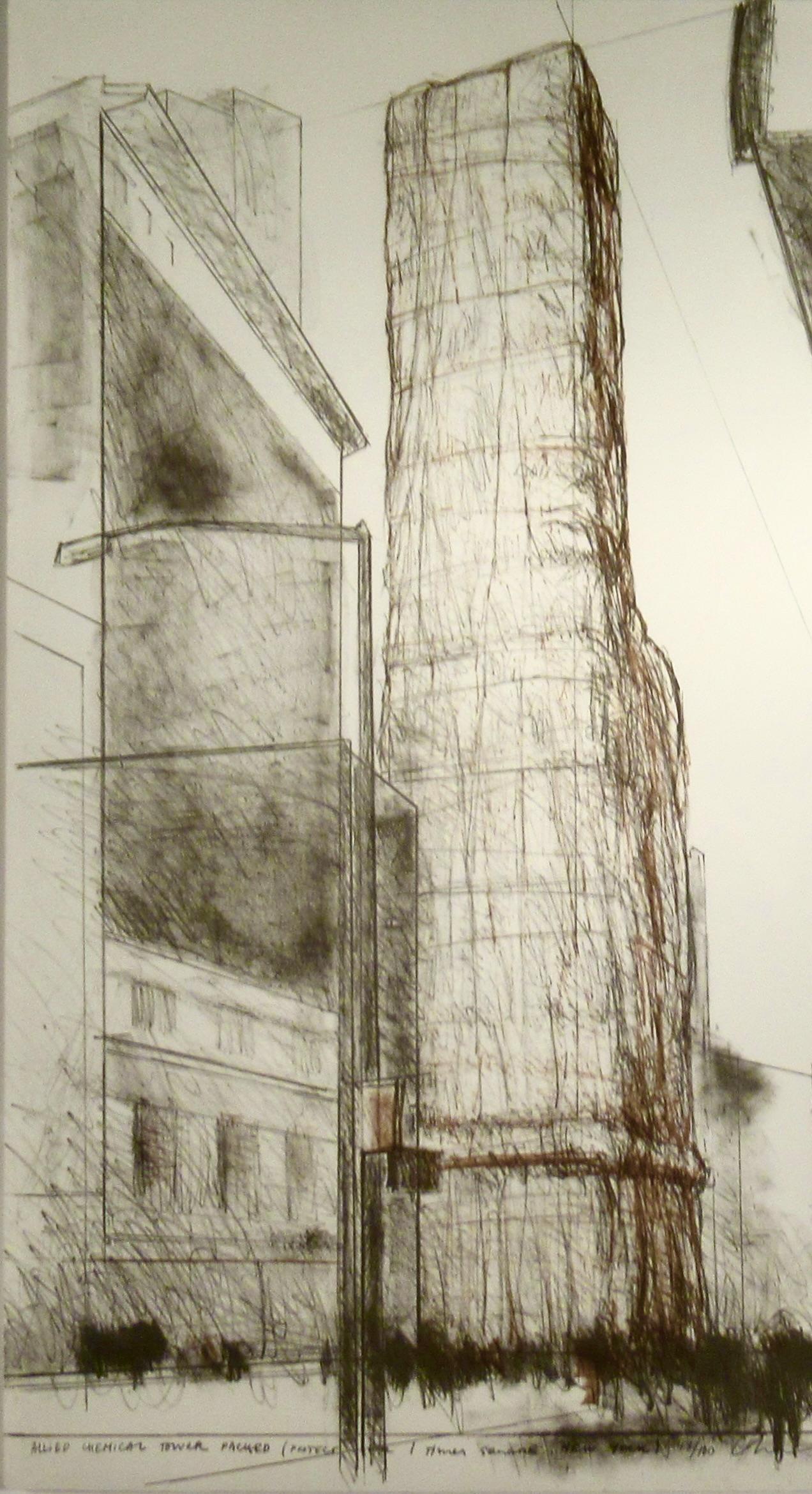 Packed, Projekt für Nummer 1 Time Square New York, „Allied Chemical Tower“ (Pop-Art), Print, von Christo Javacheff
