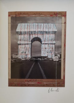 Christo Javacheff Druck von L'Arc de Triomphe Wrapped Project Signiert 2019