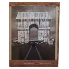 Christo Javacheff Druck des Projekts L'Arc de Triomphe, umwickelt, signiert 2019