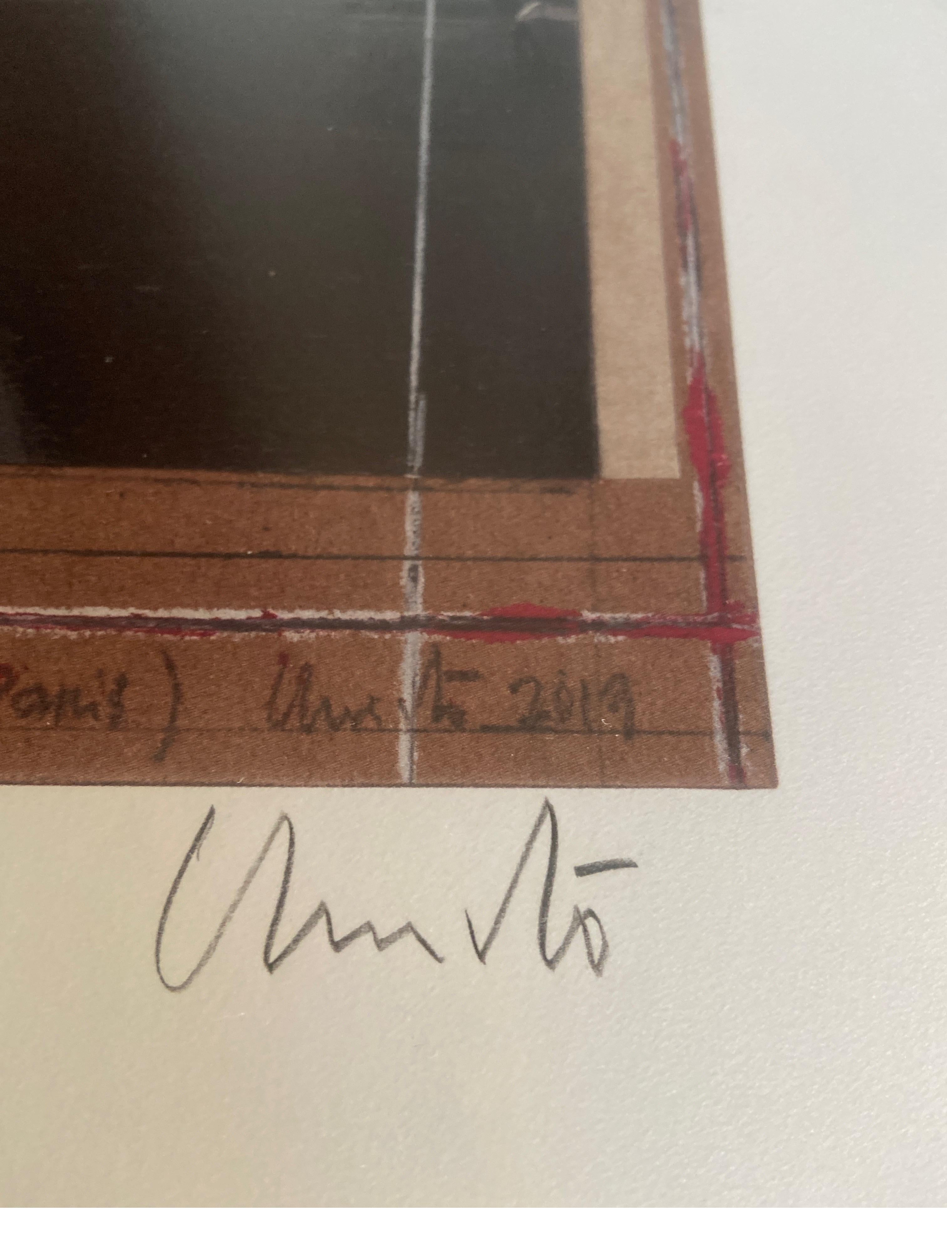 Christo Javacheff Druck des Projekts L'Arc de Triomphe, umwickelt, signiert 2019 im Angebot 1