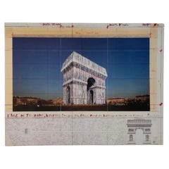 Christo Javacheff Print of L'Arc de Triomphe Wrapped Project Signed 2020