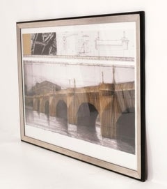Christo and Jeanne-Claude Abstract Lithograph Large Scale 30" x 42" (lithographie abstraite)