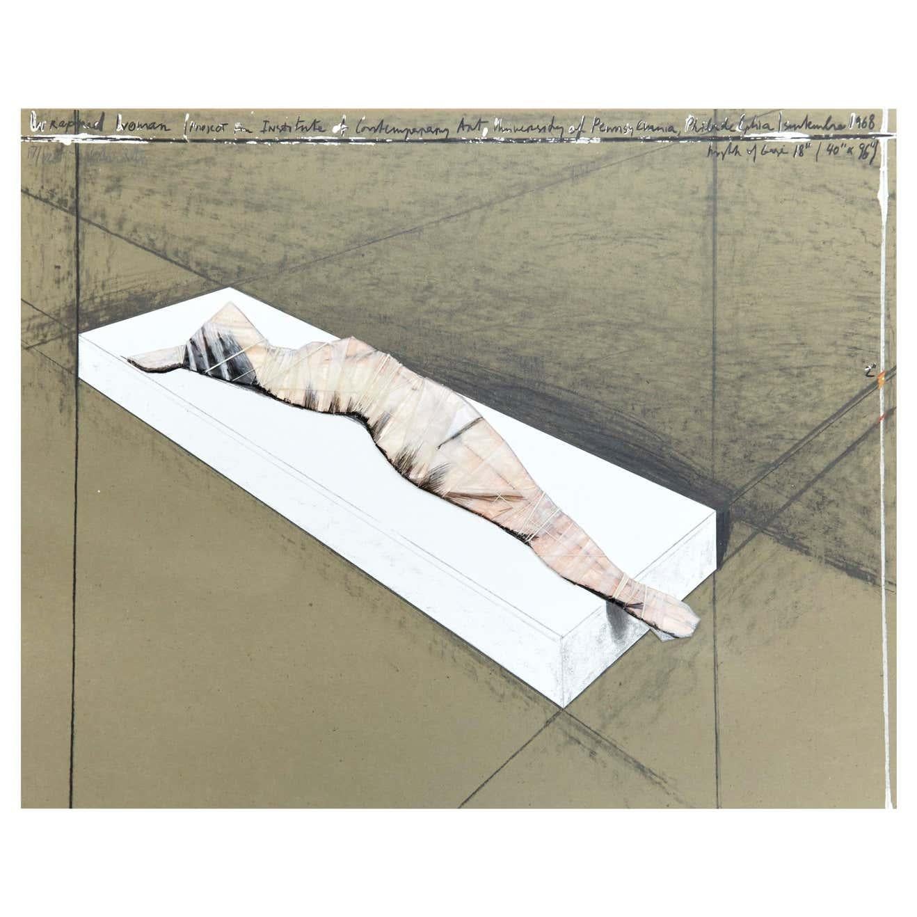Christo Lithograph-Collage Wrapped Woman, 1996 2