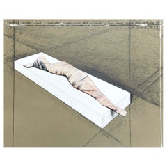 Christo - Femme enveloppée dans un collage de lithographies, 1996