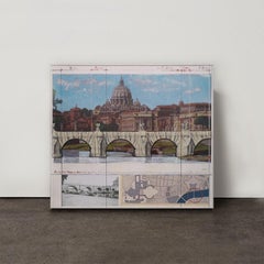Ponte Sant’Angelo -Christo, Contemporary, 21st Century, Collage, Limited Edition
