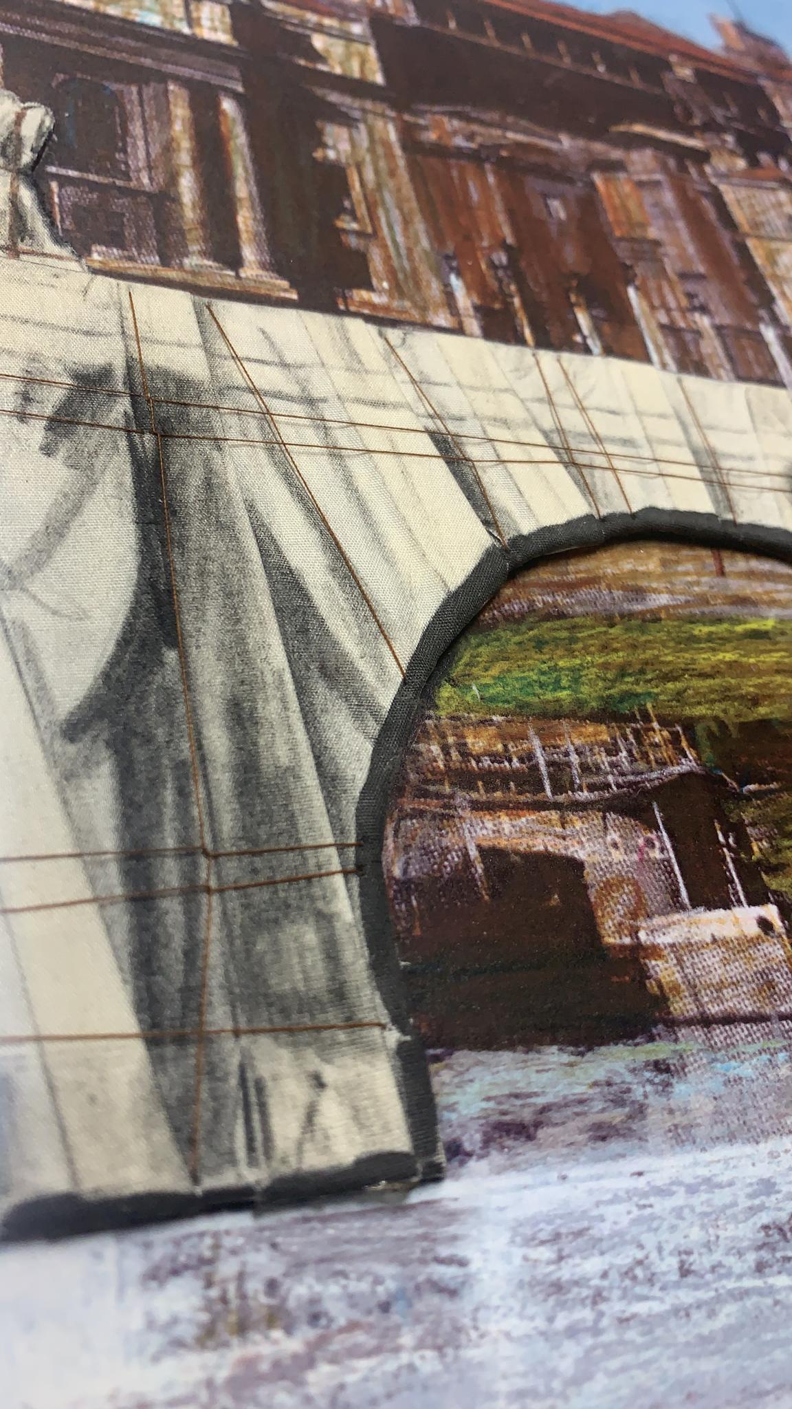 Ponte Sant'Angelo - Christo, Contemporain, 21e siècle, Collage, Édition limitée en vente 9