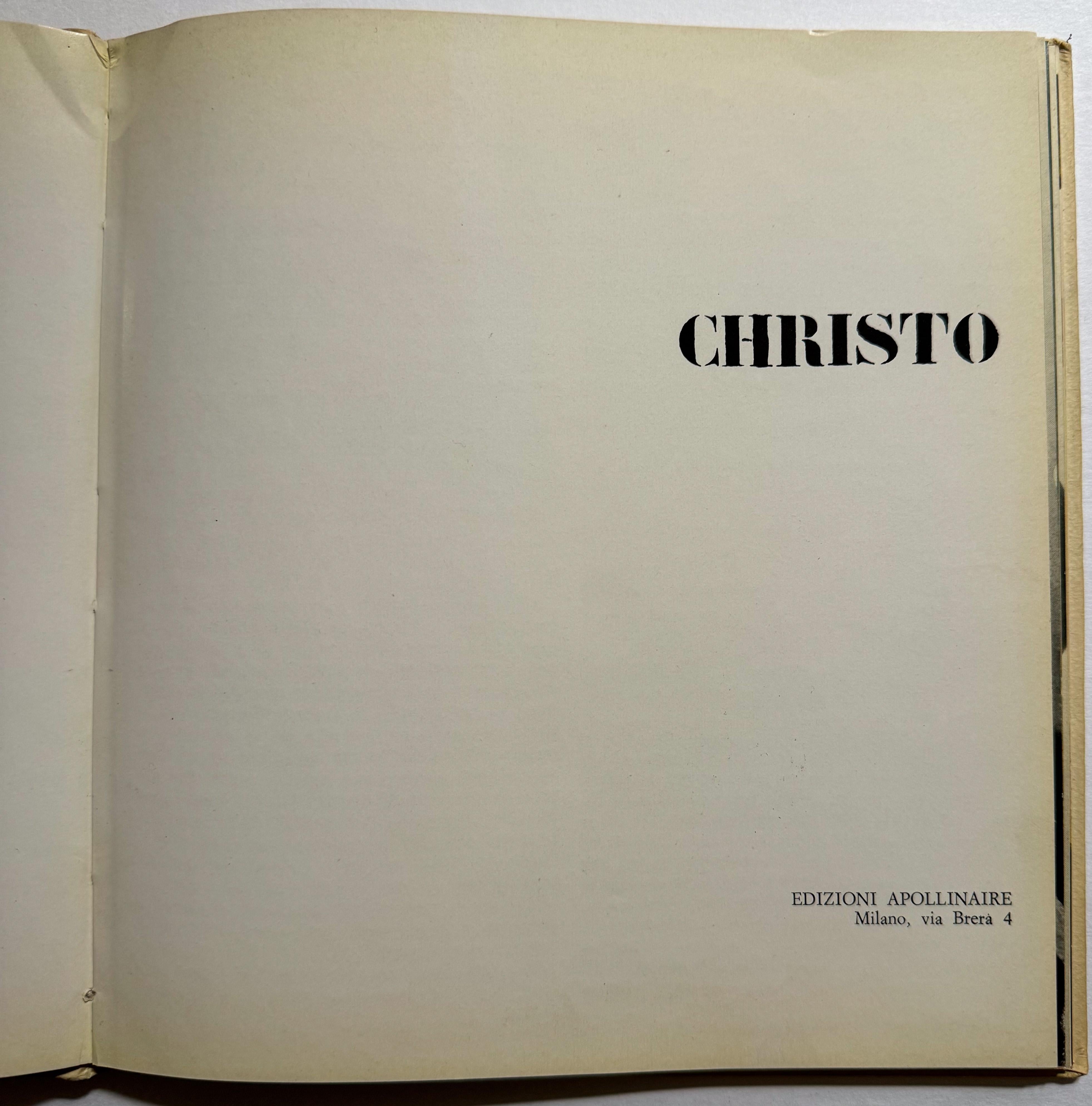 Italian Christo Monograph (Inscribed) For Sale