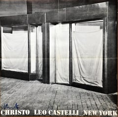 Vintage Christo at Leo Castelli Gallery, NY (Hand Signed) postmarked to Pierre Restany