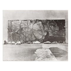 Christo - Edificio pubblico Epaqueté, Progetto (da Monumenti) - Stampa firmata
