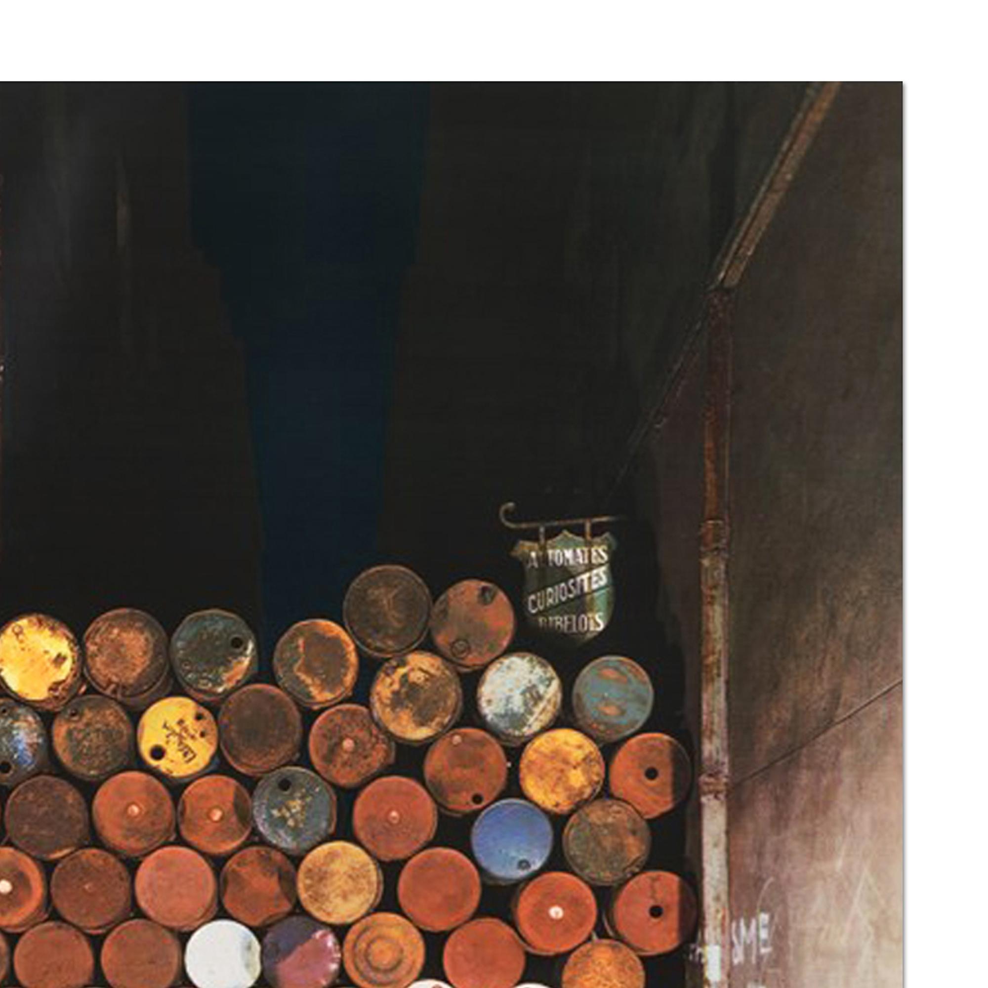 Christo, Iron Curtain – Wall of Barrels: Signed Print from 1968 For Sale 3