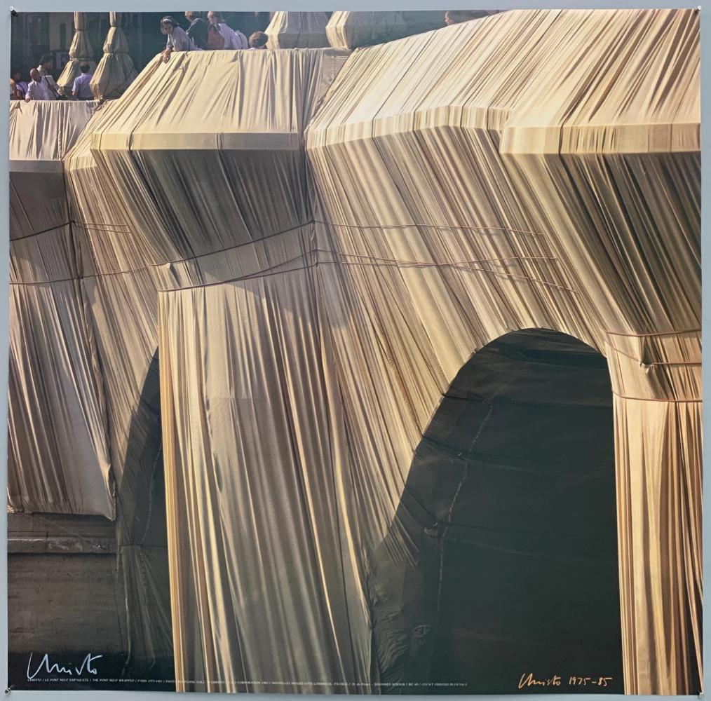 Christo Landscape Print - CHRISTO 'PONTE NEUF EMPAQUETTE-SMALL - 1985