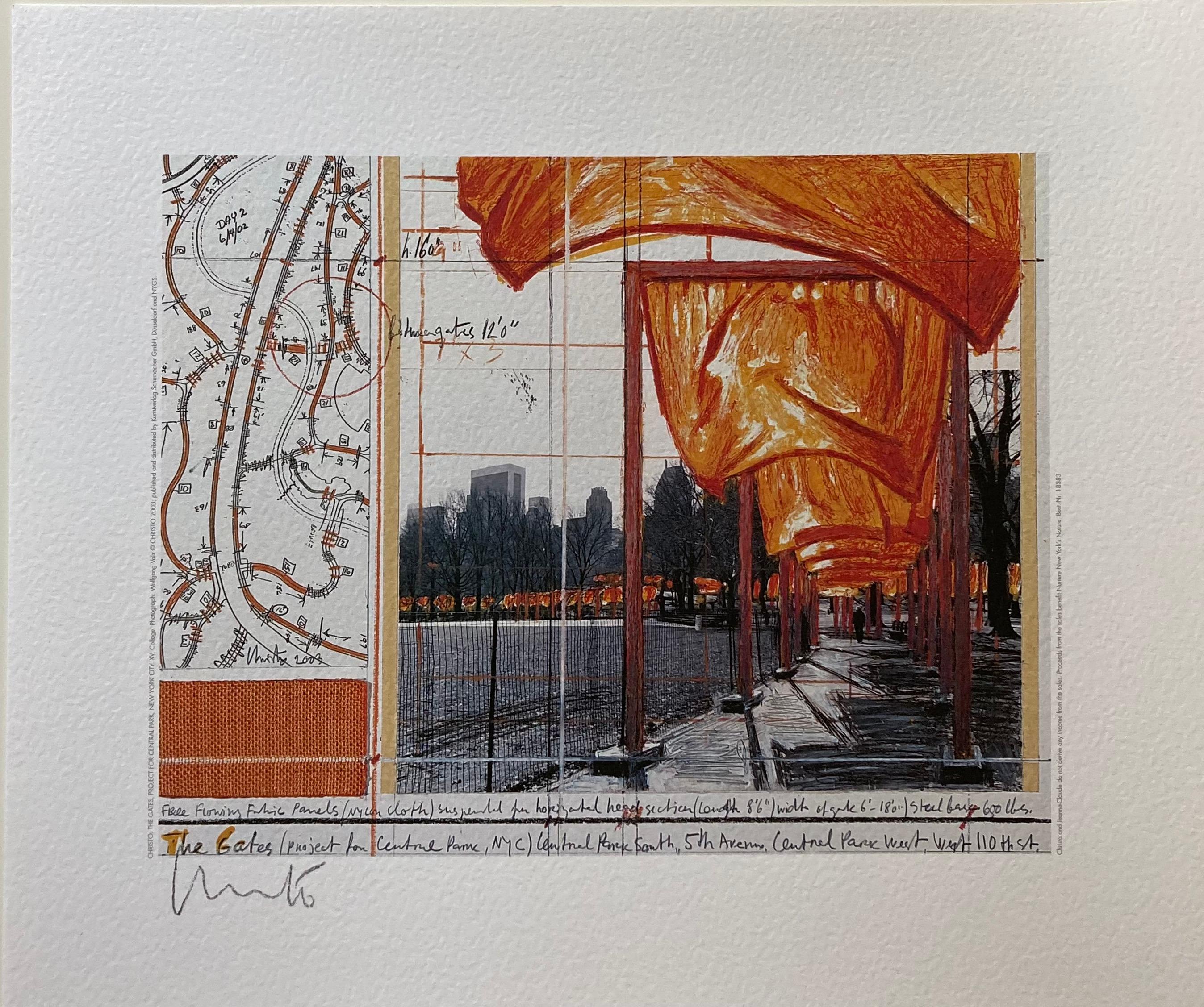 Christo 'The Gates' NYC Signed Print, 2005