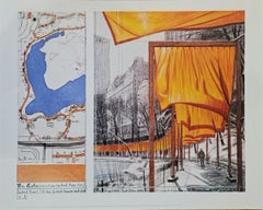 CHRISTO 'THE GATES XXIII - 2004', HAND SIGNED OFFSET LITHOGRAPH