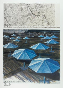 CHRISTO 'THE UMBRELLAS, JOINT PROJECT FOR JAPAN AND THE U.S.A. (BLUE), 1987'